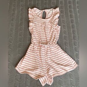 Caution to the Wind | Pink/white Romper, 8